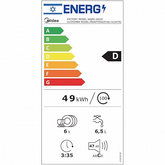 ���� ���� �� ���� Midea ����� MDWTT0602F(W)-IL-W ������� ����� �����