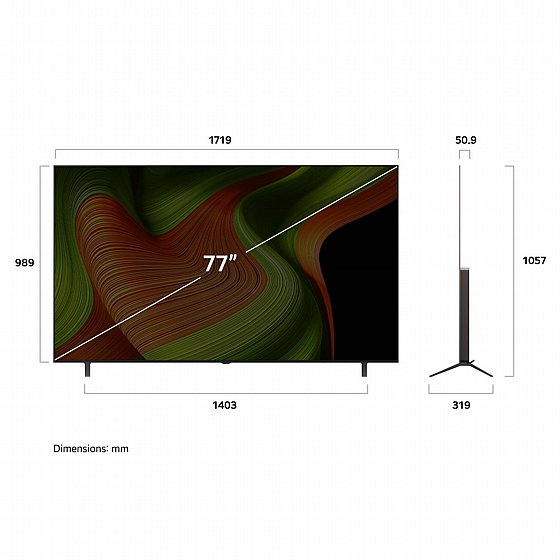 �������� ���� 77" LG 4K OLED �� �� OLED77B56LA ����� ����� �.� 