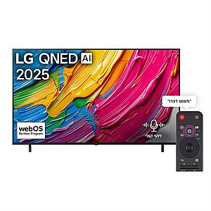 �������� ���� 65" LG 4K QNED �� �'� 65QNED80A6A ������ �.� 