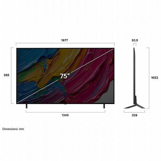�������� ���� 75" LG 4K QNED �� �� 75QNED80A6A ������ �.� 
