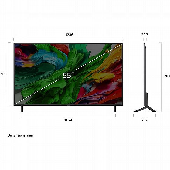 �������� ���� 55" QNED MiniLED �LG �� �� 55QNED86A6A ����� ����� �.� 