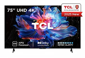 �������� ���� 75" TCL 4K UHD DLED ��.��.�� 75V6C ����� ����� C-DATA 