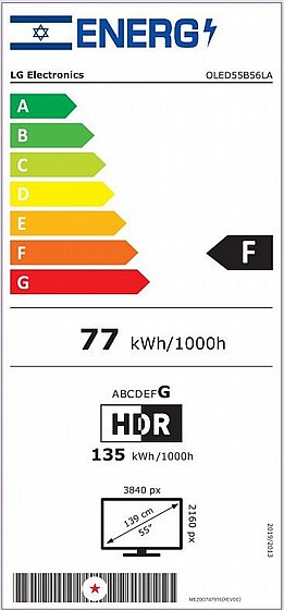�������� ���� 55" LG 4K OLED �� �� OLED55B56LA �.� ����� �����