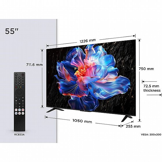 �������� ���� "55 ��� TCL 4K Direct LED Google TV 55V61C - ���� ���� ������ �"� C-DATA ������ �����