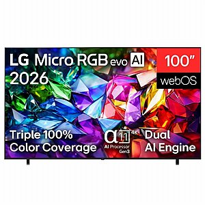 �������� ���� 100" LG 4K Micro RGB �� �'� 100MRGB95B6 �.� ����� �����