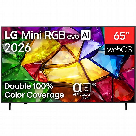 �������� ���� 65" LG 4K Mini RGB AI �� �� 65MRGB85B6C  �.� ����� �����