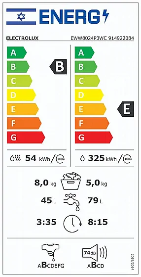 ����� ����� ������ ����� 5\8 �"� ��� Electrolux EWW8024P3WC ���������� �������� ����� �����