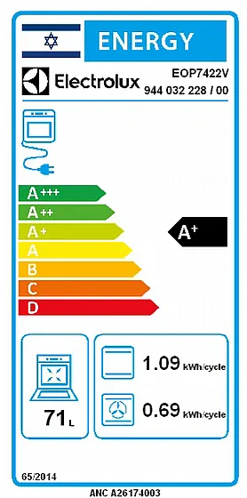 ���� �������� �� ������ 71 ���� ��� �Electrolux EOP7422V SenseCook ���������� ��� �������� ����� �����