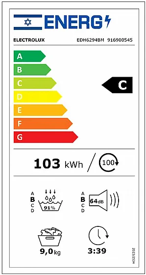 ����� ����� 9 �"� Heat Pump ��� EDH6294BM ���������� Electrolux �������� ����� �����