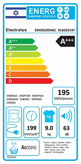 ����� ����� 9 �"� Heat Pump ��� ELECTROLUX EDH902R9WC ���������� �������� ����� �����