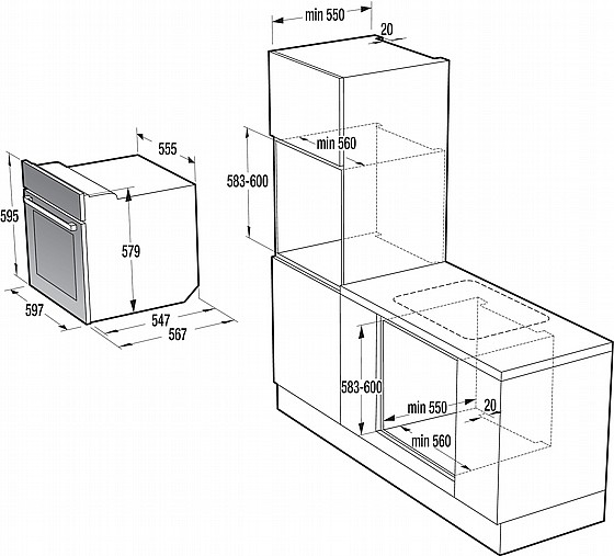 ���� Gorenje ����� Classico ������ ���� ���� ��� BO7732CLB
